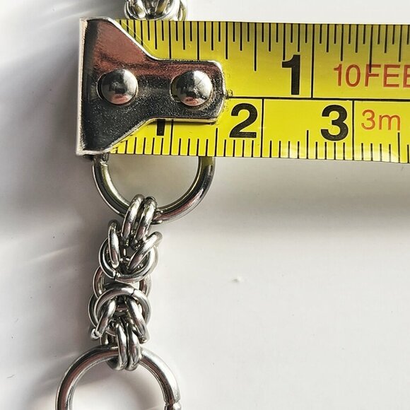 Vintage gothic chainmaille hoop silver choker necklace ✦ chunky chain necklace ✦ - Picture 5 of 8